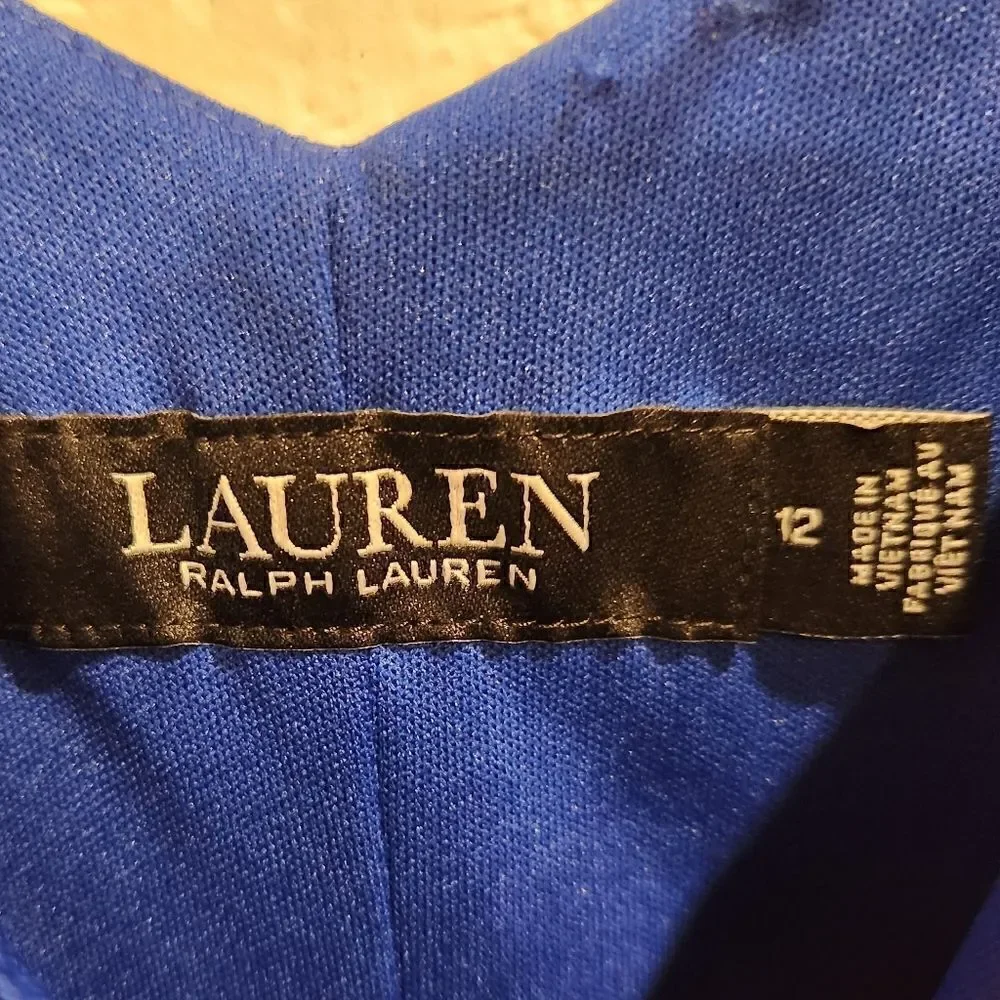 Lauren Ralph Lauren Chevron Jersey Maxi Dress Sleeveless Womens Size 12